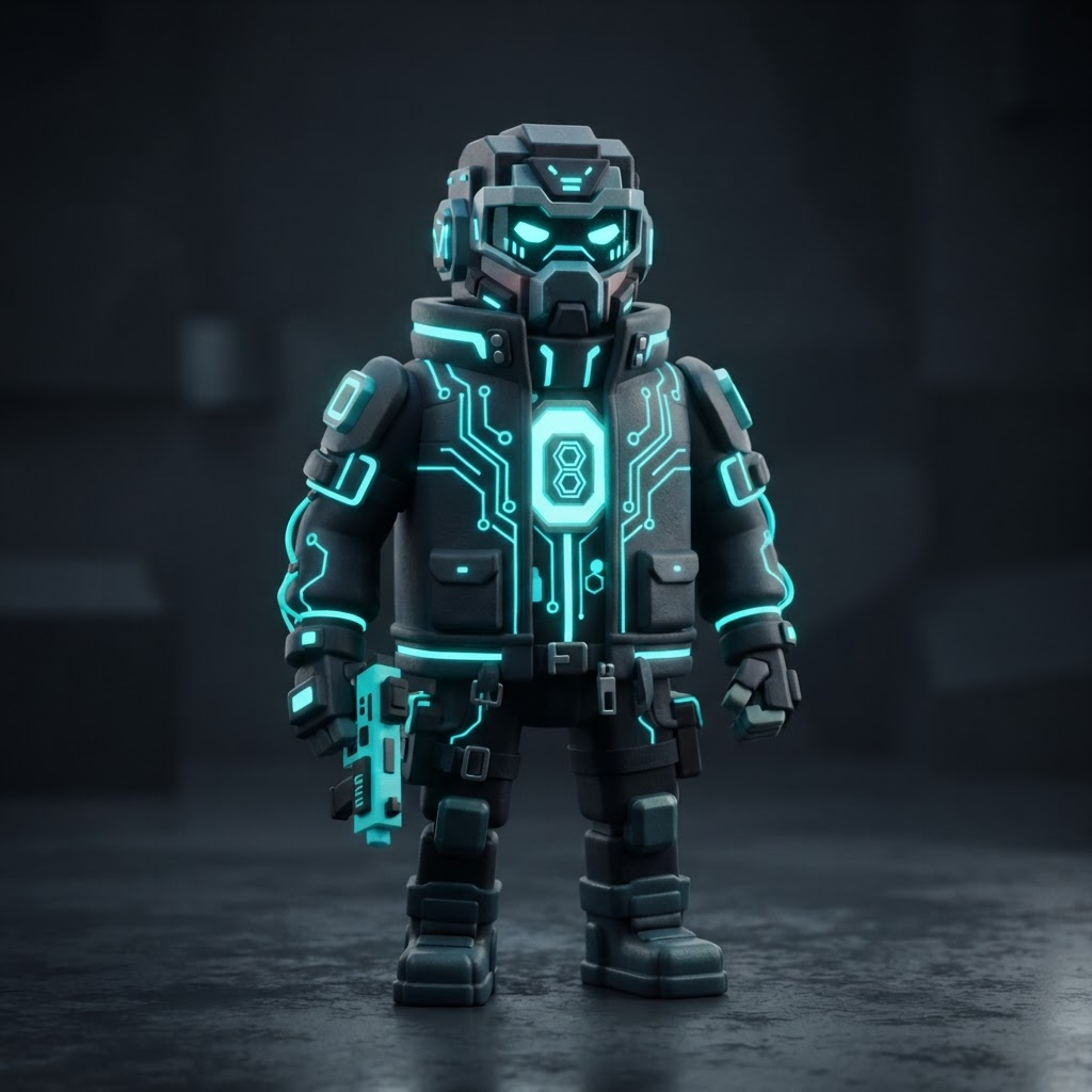 Cyberpunk neon circuit tech jacket — Roblox shirt template 585x559 transparent PNG